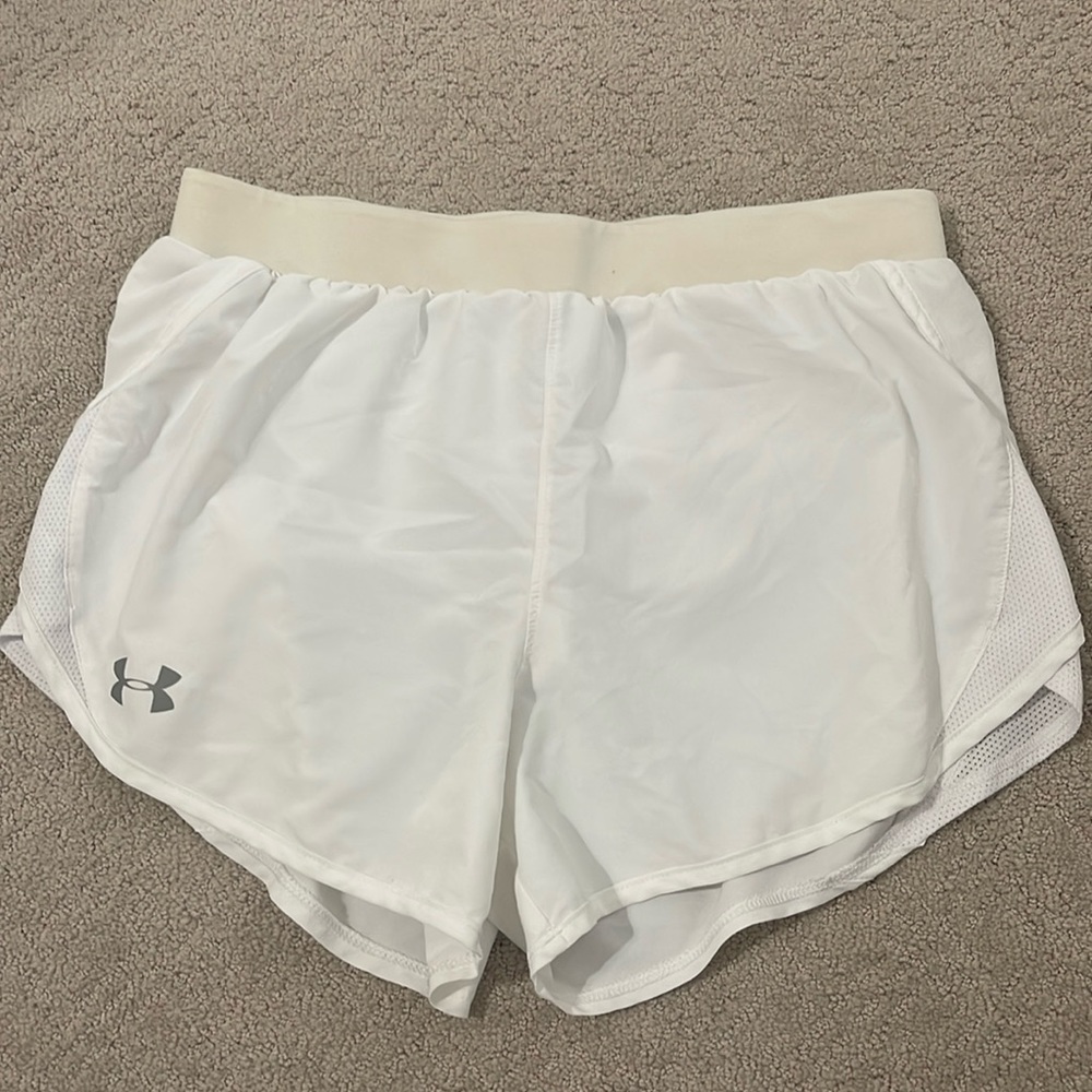 Under Armour white athletic shorts size small